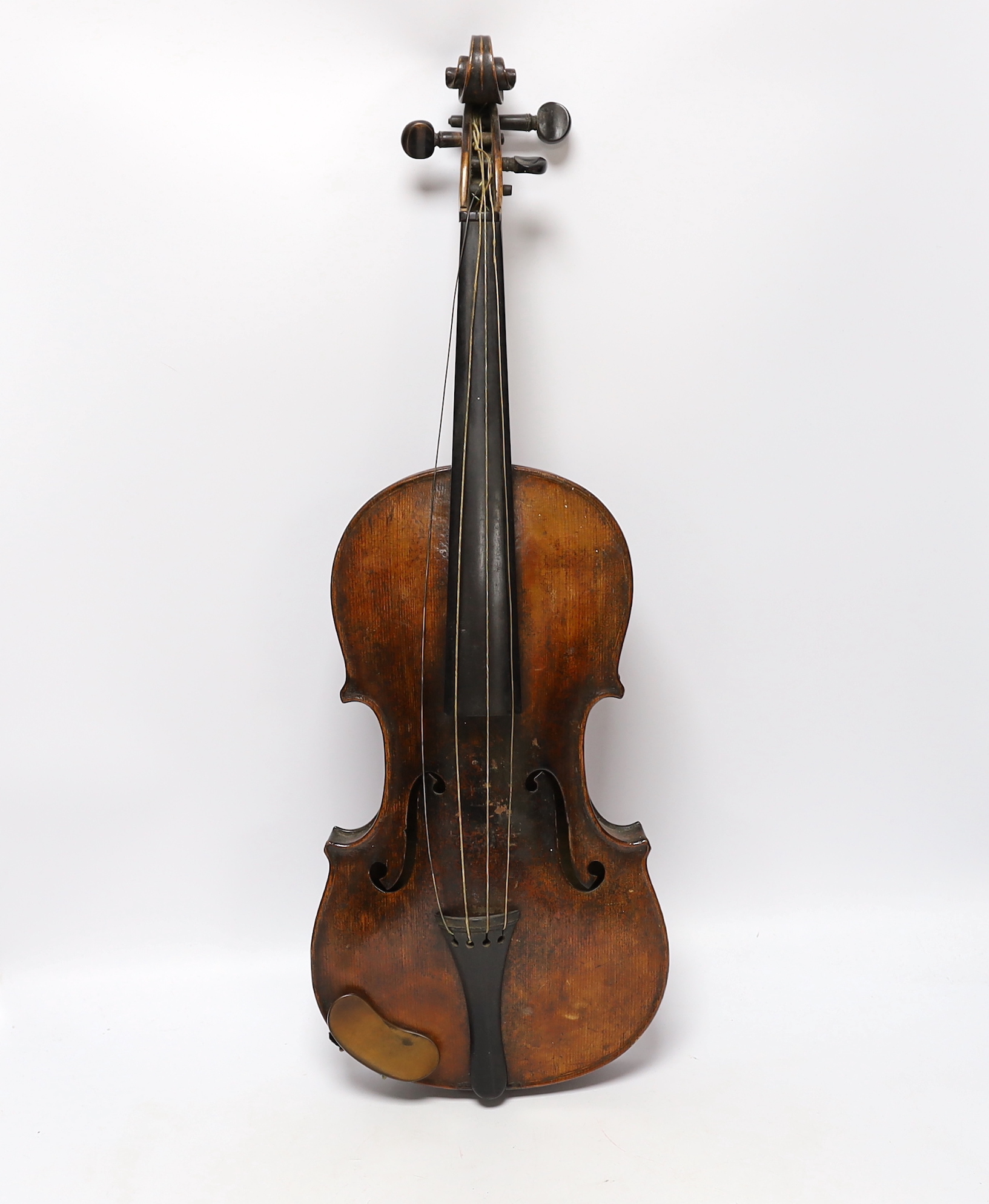 A 19th century German Stradivarius style violin, labelled ATS